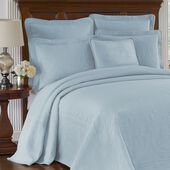 Historic Charleston King Charles Cotton Matelasse Decorative Pillow Sham, Blue